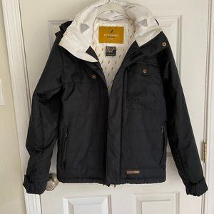 Foursquare Black Insulated Snowboard Jacket